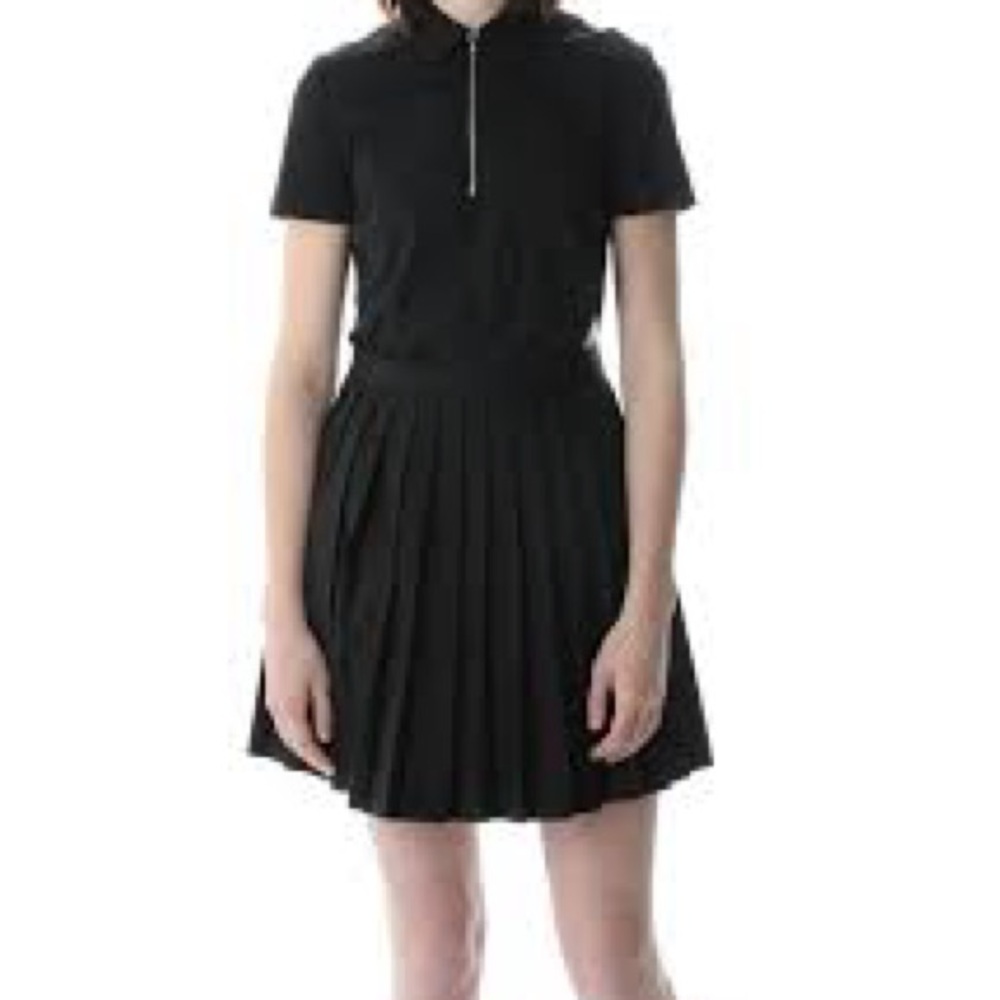 A.L.C. Black Pleated Skirt Dress